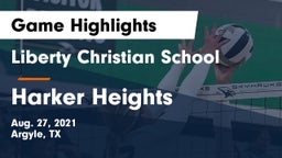 Liberty Christian School  vs Harker Heights  Game Highlights - Aug. 27, 2021
