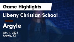 Liberty Christian School  vs Argyle  Game Highlights - Oct. 1, 2021