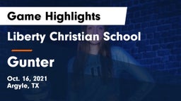 Liberty Christian School  vs Gunter  Game Highlights - Oct. 16, 2021
