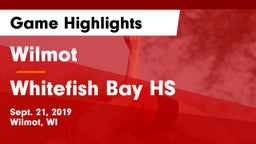 Wilmot  vs Whitefish Bay HS Game Highlights - Sept. 21, 2019