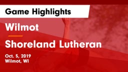 Wilmot  vs Shoreland Lutheran  Game Highlights - Oct. 5, 2019