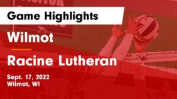 Wilmot  vs Racine Lutheran Game Highlights - Sept. 17, 2022