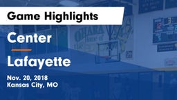 Center  vs Lafayette  Game Highlights - Nov. 20, 2018