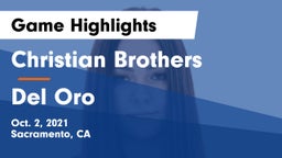 Christian Brothers  vs Del Oro  Game Highlights - Oct. 2, 2021