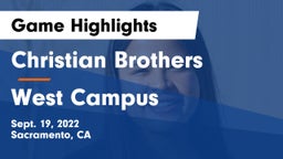 Christian Brothers  vs West Campus  Game Highlights - Sept. 19, 2022
