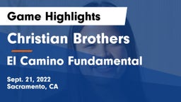 Christian Brothers  vs El Camino Fundamental  Game Highlights - Sept. 21, 2022