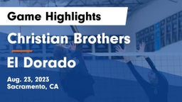 Christian Brothers  vs El Dorado  Game Highlights - Aug. 23, 2023