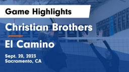 Christian Brothers  vs El Camino  Game Highlights - Sept. 20, 2023