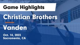 Christian Brothers  vs Vanden  Game Highlights - Oct. 14, 2023