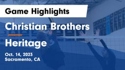 Christian Brothers  vs Heritage  Game Highlights - Oct. 14, 2023