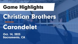 Christian Brothers  vs Carondelet  Game Highlights - Oct. 14, 2023