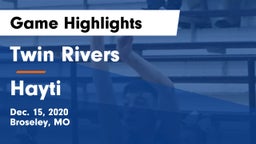 Twin Rivers  vs Hayti  Game Highlights - Dec. 15, 2020