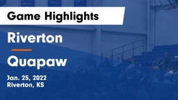 Riverton  vs Quapaw  Game Highlights - Jan. 25, 2022