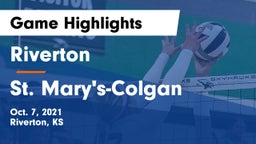 Riverton  vs St. Mary's-Colgan  Game Highlights - Oct. 7, 2021