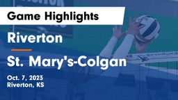 Riverton  vs St. Mary's-Colgan  Game Highlights - Oct. 7, 2023