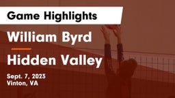 William Byrd  vs Hidden Valley  Game Highlights - Sept. 7, 2023