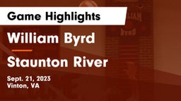 William Byrd  vs Staunton River  Game Highlights - Sept. 21, 2023