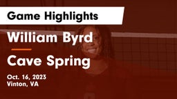 William Byrd  vs Cave Spring  Game Highlights - Oct. 16, 2023