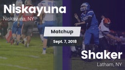 Matchup: Niskayuna High Schoo vs. Shaker  2018