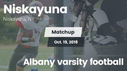 Matchup: Niskayuna High Schoo vs. Albany varsity football 2018