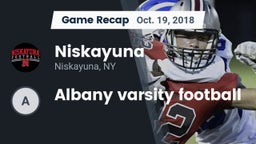 Recap: Niskayuna  vs. Albany varsity football 2018