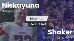 Matchup: Niskayuna High Schoo vs. Shaker  2019
