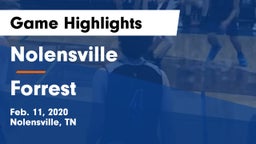 Nolensville  vs Forrest  Game Highlights - Feb. 11, 2020