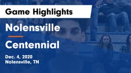 Nolensville  vs Centennial  Game Highlights - Dec. 4, 2020