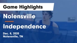 Nolensville  vs Independence  Game Highlights - Dec. 8, 2020