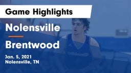 Nolensville  vs Brentwood  Game Highlights - Jan. 5, 2021