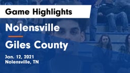 Nolensville  vs Giles County  Game Highlights - Jan. 12, 2021