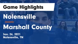 Nolensville  vs Marshall County  Game Highlights - Jan. 26, 2021