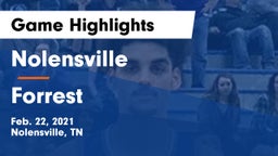 Nolensville  vs Forrest  Game Highlights - Feb. 22, 2021