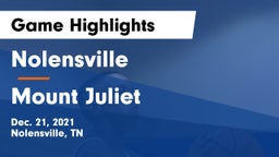 Nolensville  vs Mount Juliet  Game Highlights - Dec. 21, 2021