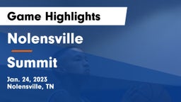 Nolensville  vs Summit  Game Highlights - Jan. 24, 2023