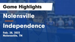 Nolensville  vs Independence  Game Highlights - Feb. 28, 2023