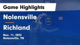 Nolensville  vs Richland  Game Highlights - Nov. 11, 2023