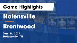 Nolensville  vs Brentwood  Game Highlights - Jan. 11, 2024