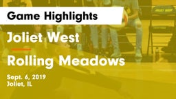 Joliet West  vs Rolling Meadows  Game Highlights - Sept. 6, 2019