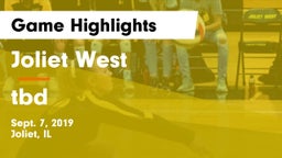 Joliet West  vs tbd Game Highlights - Sept. 7, 2019