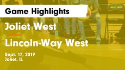 Joliet West  vs Lincoln-Way West  Game Highlights - Sept. 17, 2019