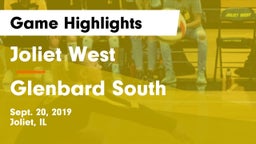 Joliet West  vs Glenbard South  Game Highlights - Sept. 20, 2019