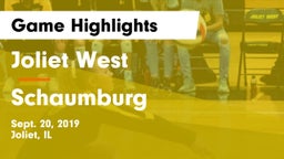 Joliet West  vs Schaumburg  Game Highlights - Sept. 20, 2019