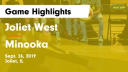 Joliet West  vs Minooka  Game Highlights - Sept. 26, 2019