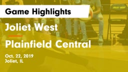 Joliet West  vs Plainfield Central  Game Highlights - Oct. 22, 2019