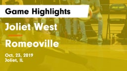 Joliet West  vs Romeoville  Game Highlights - Oct. 23, 2019