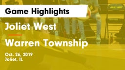 Joliet West  vs Warren Township  Game Highlights - Oct. 26, 2019