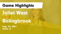 Joliet West  vs Bolingbrook  Game Highlights - Aug. 24, 2021