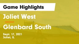 Joliet West  vs Glenbard South Game Highlights - Sept. 17, 2021