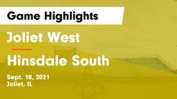 Joliet West  vs Hinsdale South  Game Highlights - Sept. 18, 2021